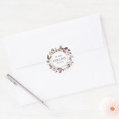 Gepersonaliseerde bruiloft ronde Stickers (Envelop)