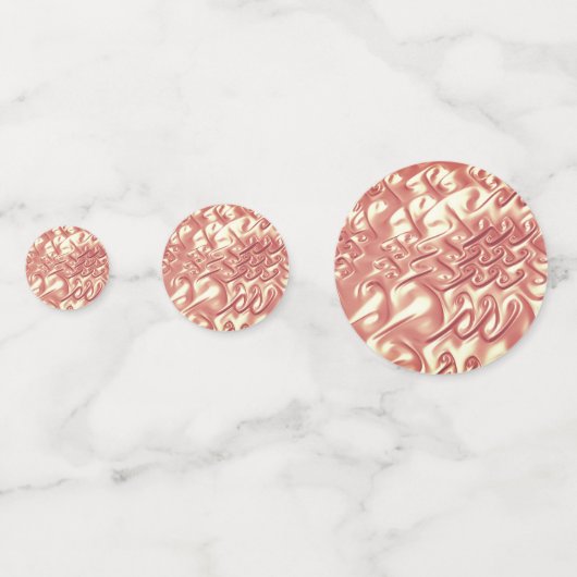 Gepersonaliseerde bruiloft Roos gouden tafel Confetti (Voorkanten)