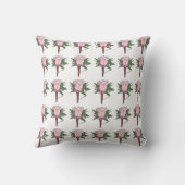 Gepersonaliseerde bruiloft Roze Rose Boutonniere B Kussen (Achterkant)