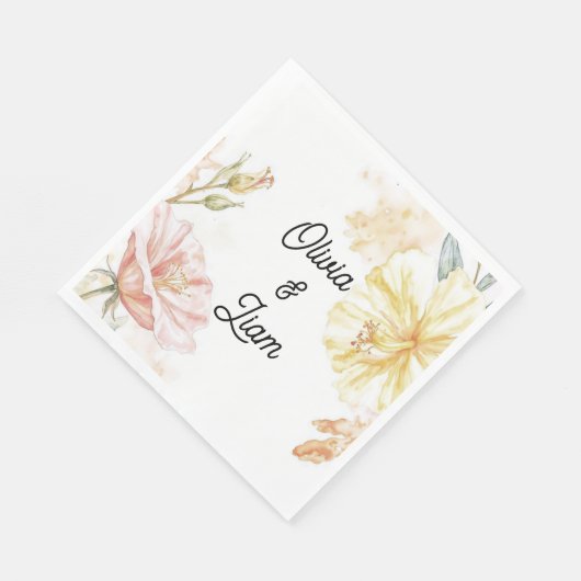  gepersonaliseerde bruiloft servetten (Hoek)