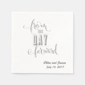 Gepersonaliseerde bruiloft servetten (Voorkant)