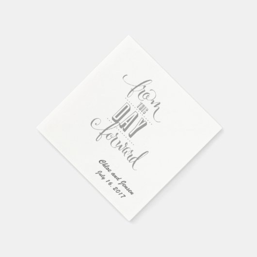 Gepersonaliseerde bruiloft servetten (Hoek)
