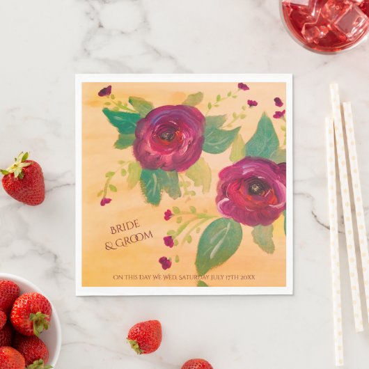 Gepersonaliseerde bruiloft servetten (Insitu)