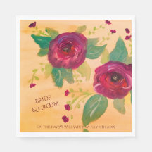 Gepersonaliseerde bruiloft servetten