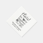 Gepersonaliseerde bruiloft servetten - Cheers to L (Hoek)