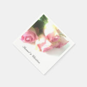 Gepersonaliseerde bruiloft servetten | Elegante ro (Hoek)