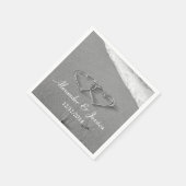 Gepersonaliseerde bruiloft servetten | Hart in het (Hoek)