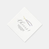 Gepersonaliseerde bruiloft servetten Lavendel (Hoek)