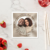 Gepersonaliseerde bruiloft servetten, met FOTO of Servet (Insitu)