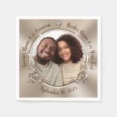 Gepersonaliseerde bruiloft servetten, met FOTO of Servet (Voorkant)