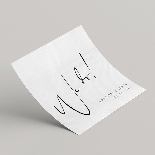 Gepersonaliseerde bruiloft servetten met We Do Des