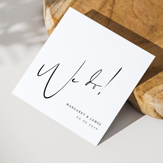 Gepersonaliseerde bruiloft servetten met We Do Des