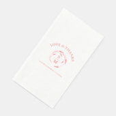 Gepersonaliseerde bruiloft servetten monogram perz (Hoek)
