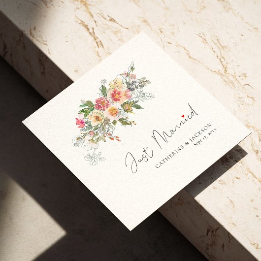 Gepersonaliseerde bruiloft servetten - net getrouw