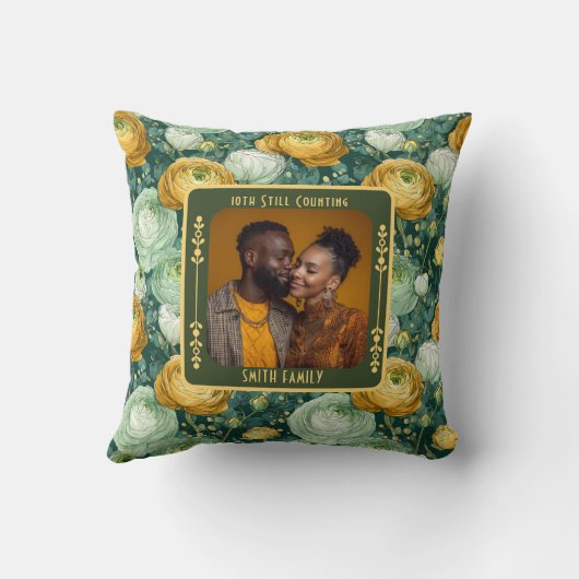 Gepersonaliseerde bruiloft Sierkussen voor koppel (Achterkant)