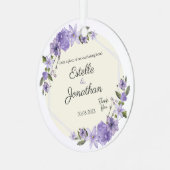 Gepersonaliseerde bruiloft Sleutelhanger: een perf Metalen Ornament (Voorkant links)