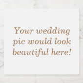 Gepersonaliseerde bruiloft sparkling wijnetiket (Enkel label)