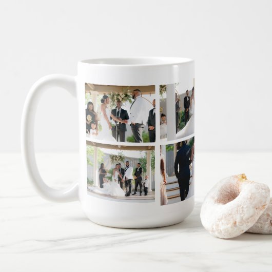 Gepersonaliseerde bruiloft Specialty Mok met Black (Met donut)