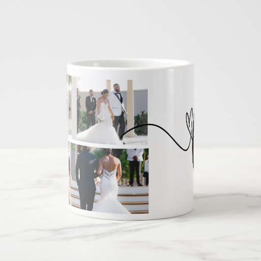 Gepersonaliseerde bruiloft Specialty Mok met Black (Voorkant)