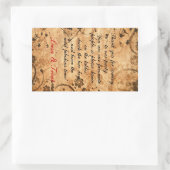 Gepersonaliseerde bruiloft sticker (Tas)