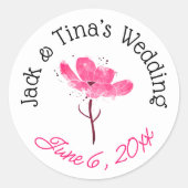 Gepersonaliseerde bruiloft stickers (Voorkant)