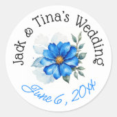 Gepersonaliseerde bruiloft stickers (Voorkant)
