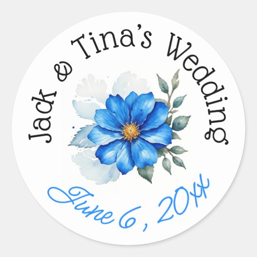 Gepersonaliseerde bruiloft stickers (Voorkant)