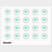 Gepersonaliseerde bruiloft stickers (Vel)