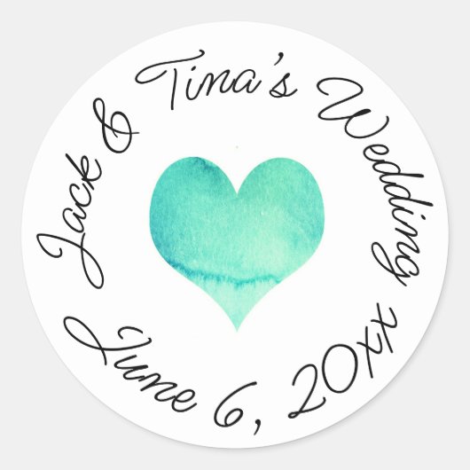 Gepersonaliseerde bruiloft stickers (Voorkant)