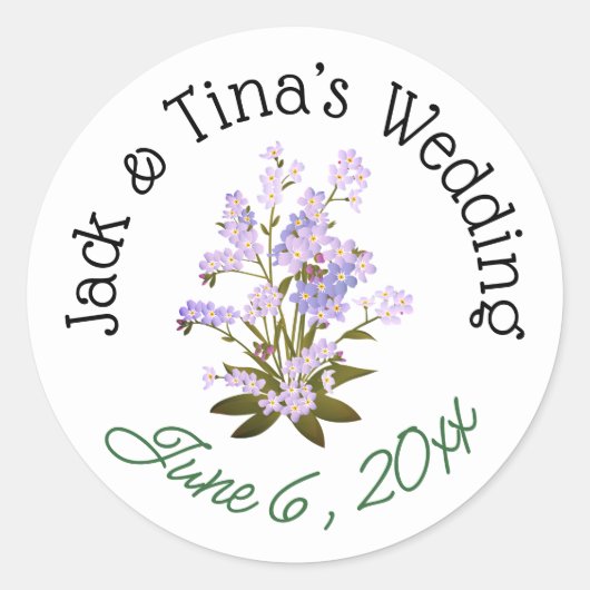Gepersonaliseerde bruiloft stickers (Voorkant)