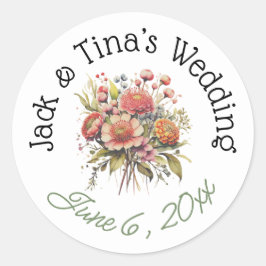 Gepersonaliseerde bruiloft stickers