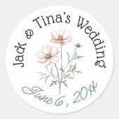 Gepersonaliseerde bruiloft stickers (Voorkant)