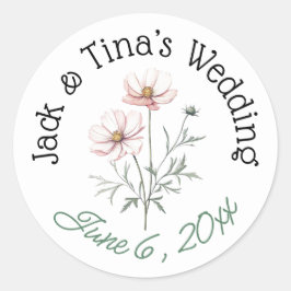 Gepersonaliseerde bruiloft stickers