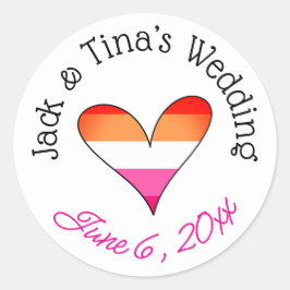 Gepersonaliseerde bruiloft stickers