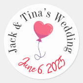 Gepersonaliseerde bruiloft stickers (Voorkant)