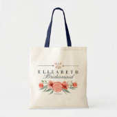 Gepersonaliseerde bruiloft Tas - Botanicals & Flor (Voorkant)