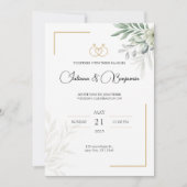 Gepersonaliseerde bruiloft uitnodiging Aangepaste  (Voorkant)