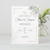 Gepersonaliseerde bruiloft uitnodiging Aangepaste  (Staand voorkant)