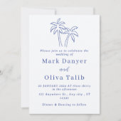 Gepersonaliseerde bruiloft uitnodiging Kaart – Ele (Voorkant)