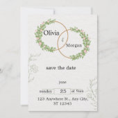 Gepersonaliseerde bruiloft uitnodiging Kaarten - T (Voorkant)