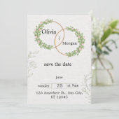 Gepersonaliseerde bruiloft uitnodiging Kaarten - T (Staand voorkant)