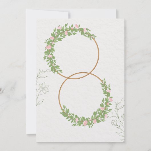 Gepersonaliseerde bruiloft uitnodiging Kaarten - T (Achterkant)