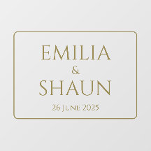 Gepersonaliseerde bruiloft venster Cling