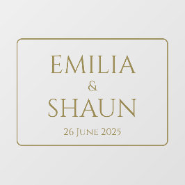 Gepersonaliseerde bruiloft venster Cling Raamsticker