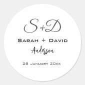 Gepersonaliseerde bruiloft, Vrijgezellenfeest, Ver Ronde Sticker (Voorkant)