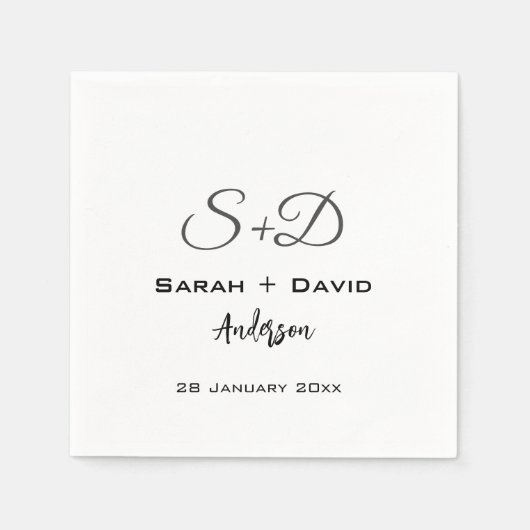 Gepersonaliseerde bruiloft, Vrijgezellenfeest, Ver Servet (Voorkant)