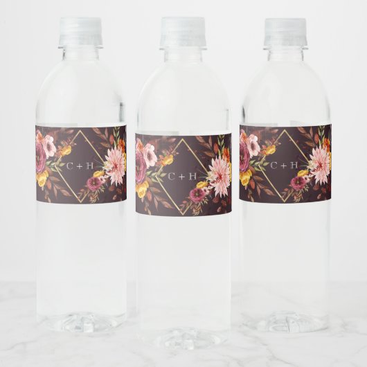 Gepersonaliseerde bruiloft water fles labels waterfles etiket (Flessen)