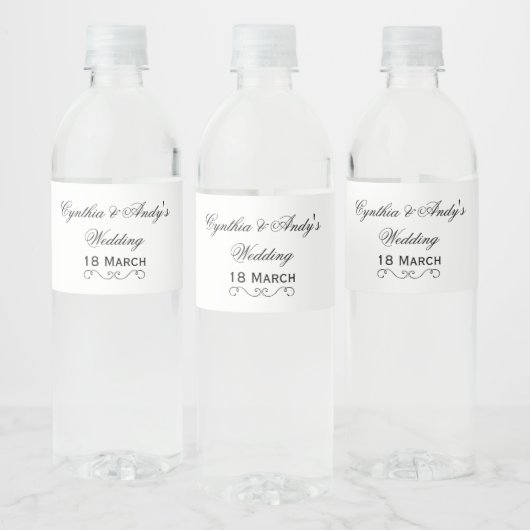 Gepersonaliseerde bruiloft water fles wrapper waterfles etiket (Flessen)