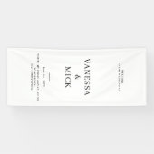 Gepersonaliseerde bruiloft Welkom Custom Wedding P Spandoek (Horizontaal)