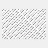 Gepersonaliseerde bruiloft wens zilver goud zwart  inpakpapier vel (Voorkant 3)